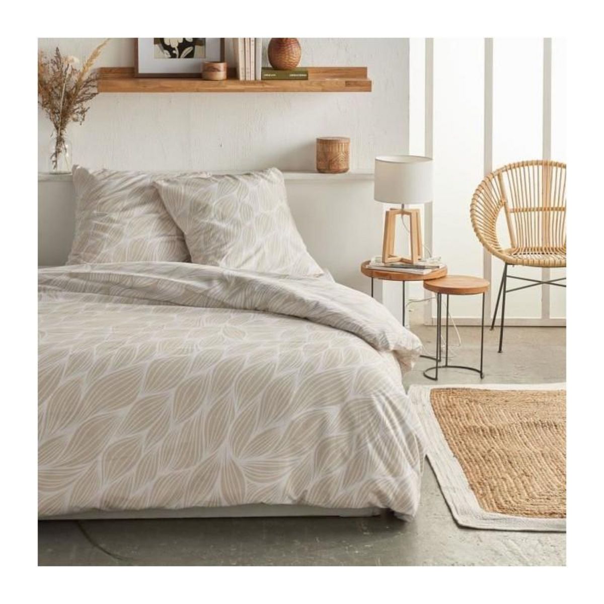 Today Parure de lit - TODAY Crazy - Imprimé Graphique - 2 personnes - 220 x 240 cm - Beige