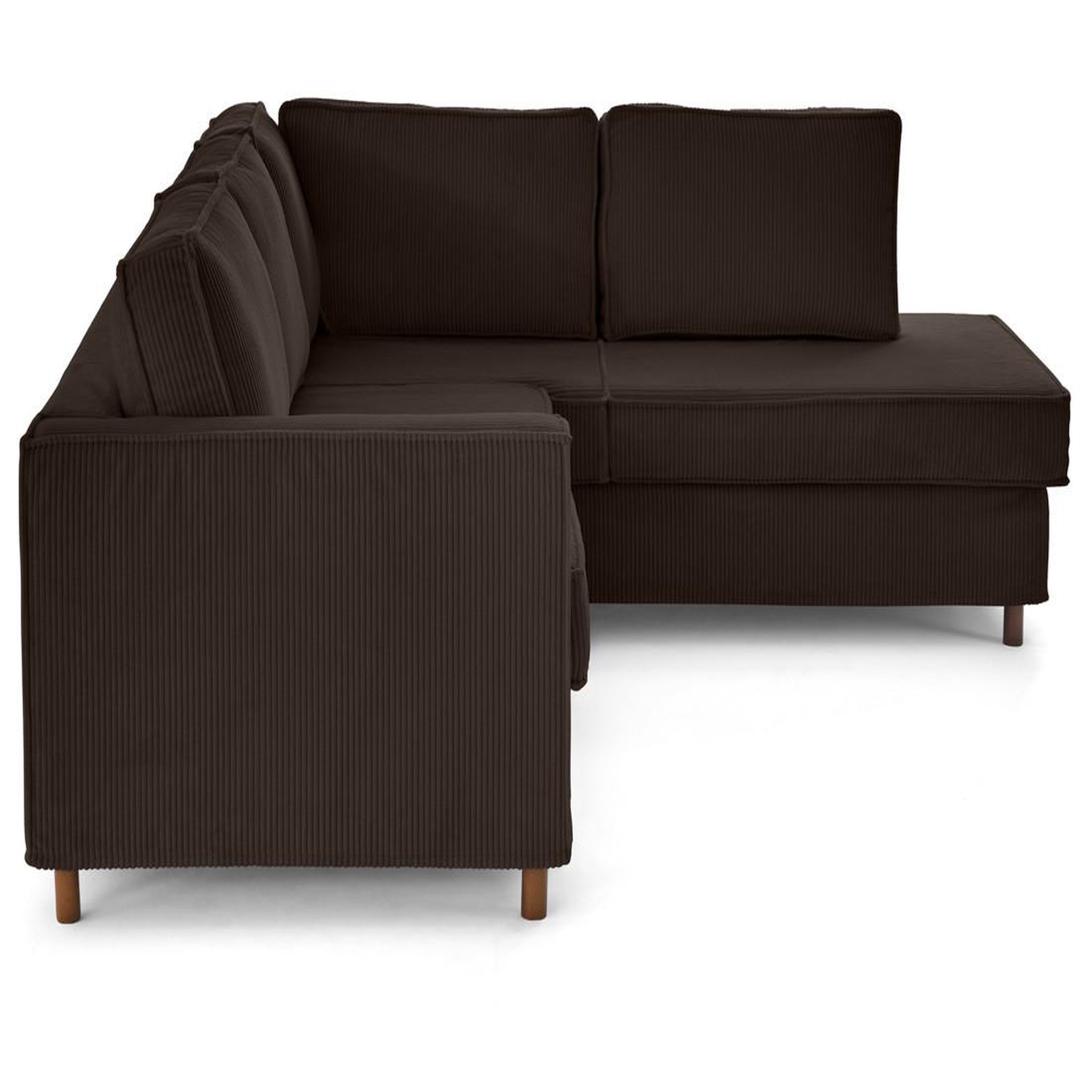 Voir la diapositive 5 : LISA DESIGN Jake - canapé déhoussable d'angle droit 5 places en velours côtelé