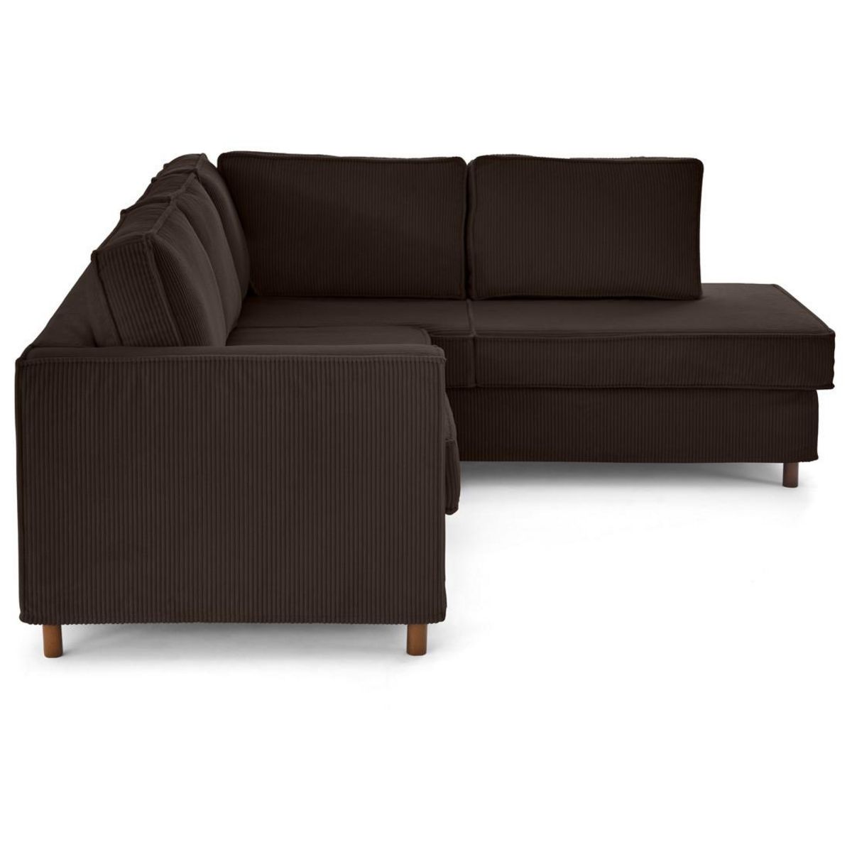 LISA DESIGN Jake - canapé déhoussable d'angle droit 5 places en velours côtelé