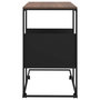 Voir la diapositive 4 : VIDAXL Table d appoint avec roues noir 55x36x63,5 cm bois d ingénierie