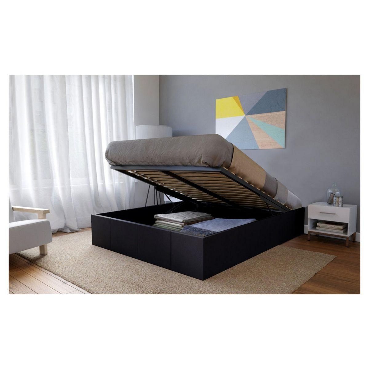 Lit coffre TORINO 160 x 200 cm + sommier TIVOLI