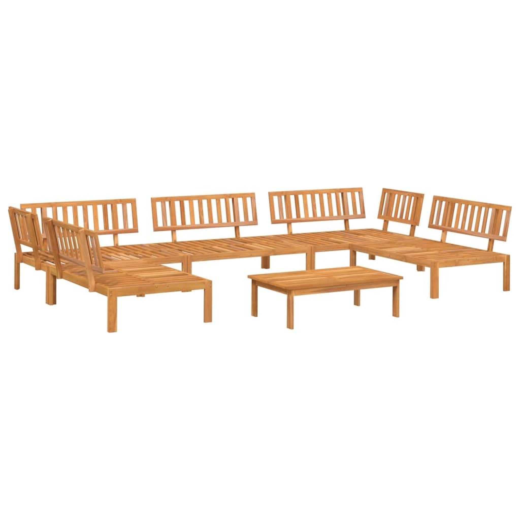 Voir la diapositive 2 : VIDAXL Salon palette de jardin 6 pcs bois d'acacia massif