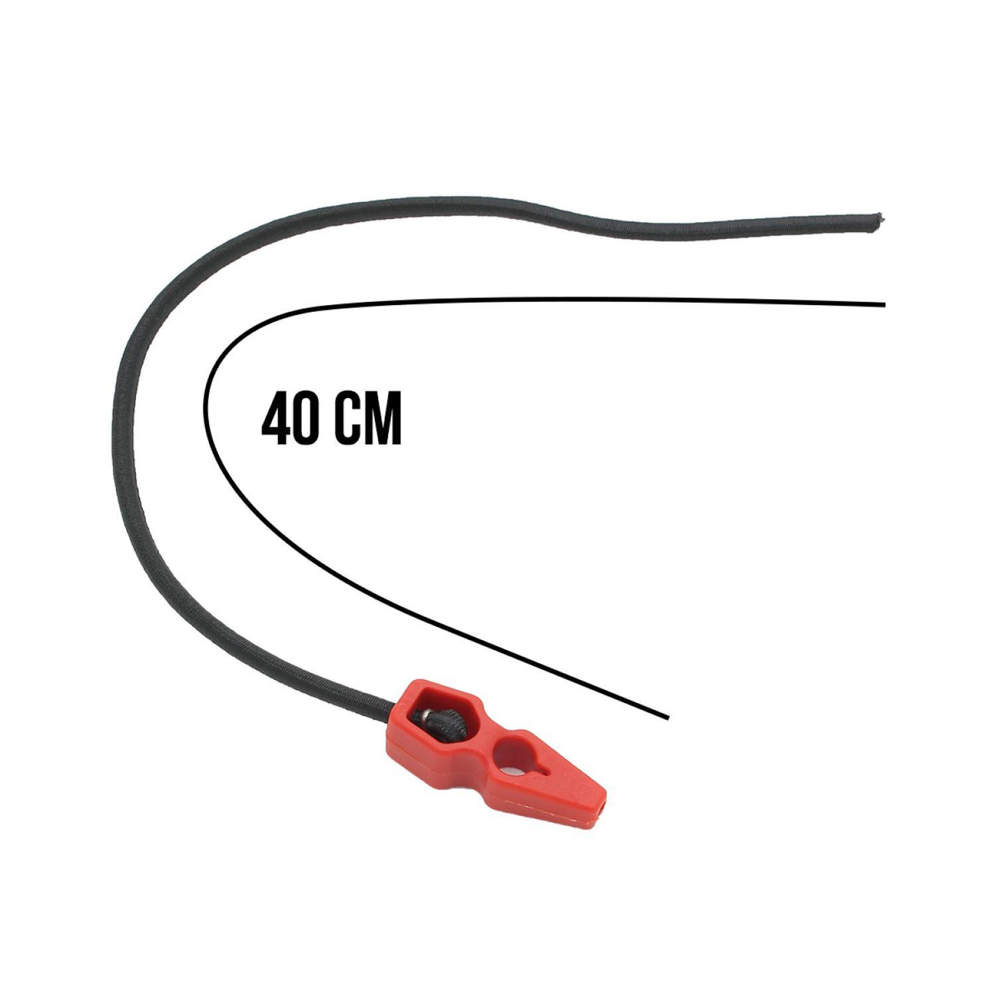 Voir la diapositive 2 : LINXOR Lot de 10 tendeurs sandows élastiques auto-coinceur - 40 cm - Noir