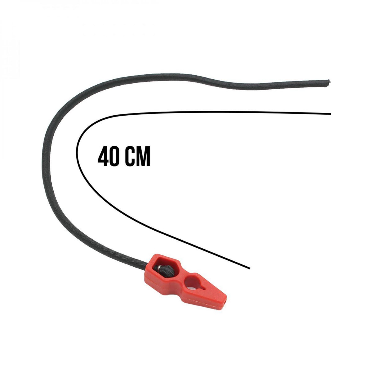 LINXOR Lot de 10 tendeurs sandows élastiques auto-coinceur - 40 cm - Noir