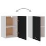 Voir la diapositive 5 : VIDAXL Armoire suspendue Noir 39,5x31x60 cm Bois d'ingenierie