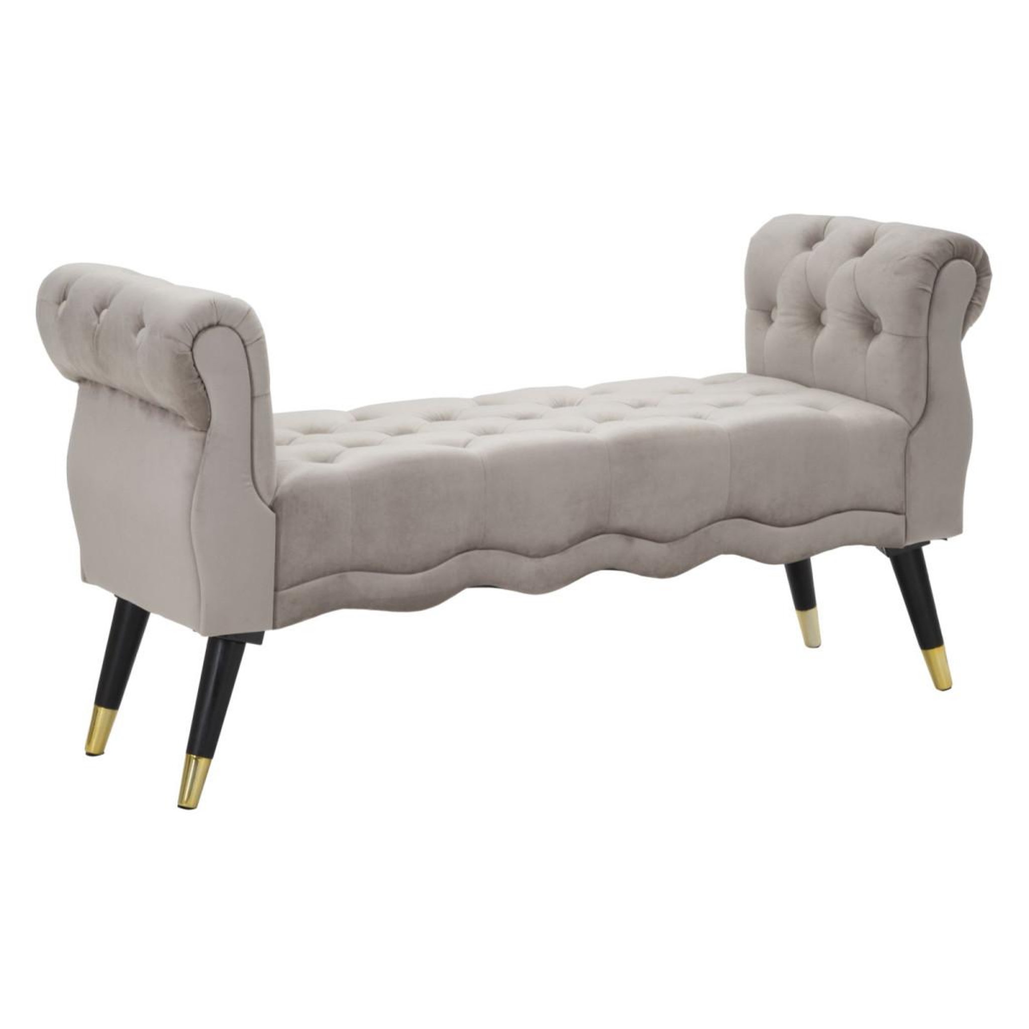 Paris Prix Banquette en velours  paris  120cm gris