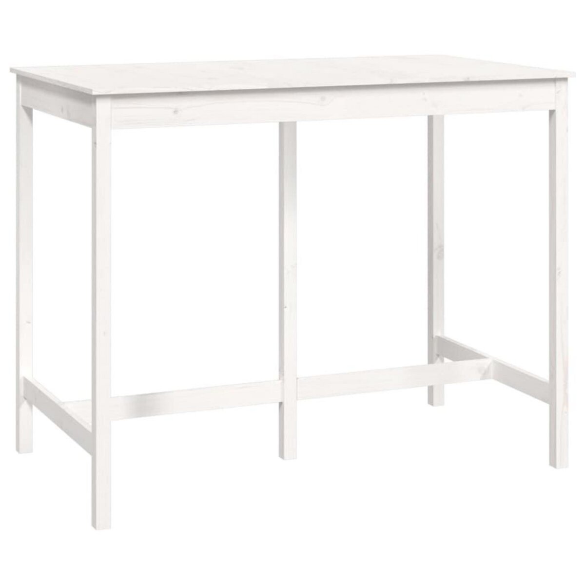 VIDAXL Table de bar Blanc 140x80x110 cm Bois massif de pin