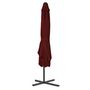 Voir la diapositive 3 : VIDAXL Parasol de jardin et mat en acier rouge bordeaux 250x250x230 cm