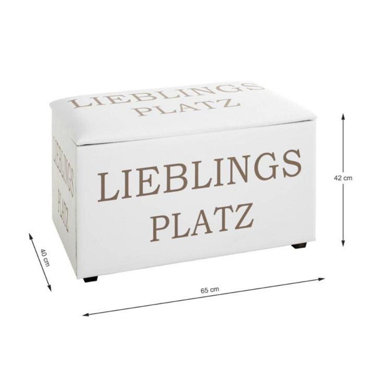 Paris Prix Coffre de Rangement  Lieblings Platz  65cm Blanc