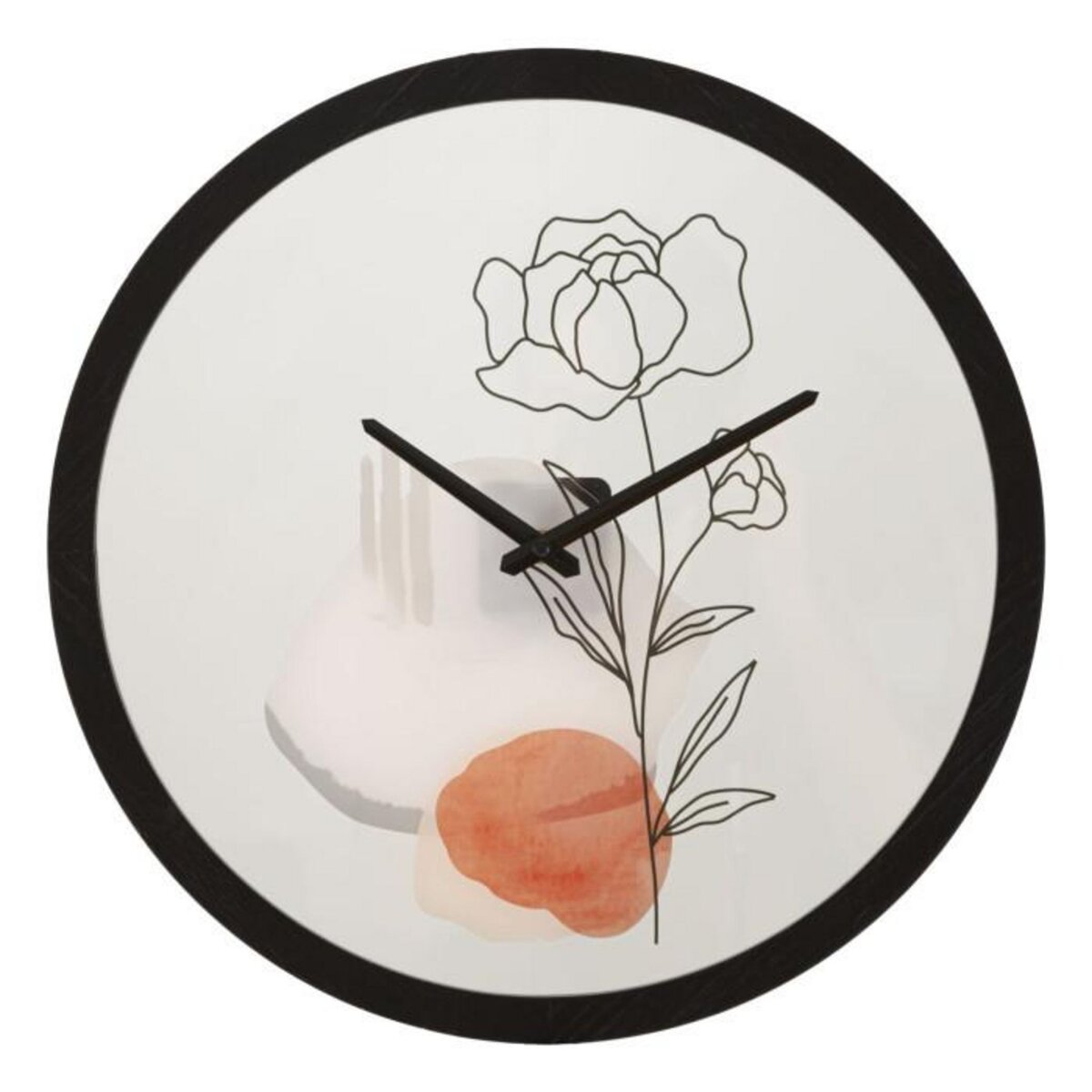 Paris Prix Horloge Murale en Verre  Rose  40cm Multicolore
