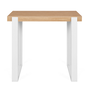 Voir la diapositive 3 : ID MARKET Table haute de bar PHOENIX bois et blanc 113 cm