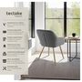 Voir la diapositive 2 : tectake Chaise de salle à manger rembourrée en velours côtelé gris/jaune or Lot de 2