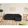 Voir la diapositive 6 : BEST MOBILIER Topaze - canapé d'angle réversible - 4 places - convertible avec coffre - en velours texturé