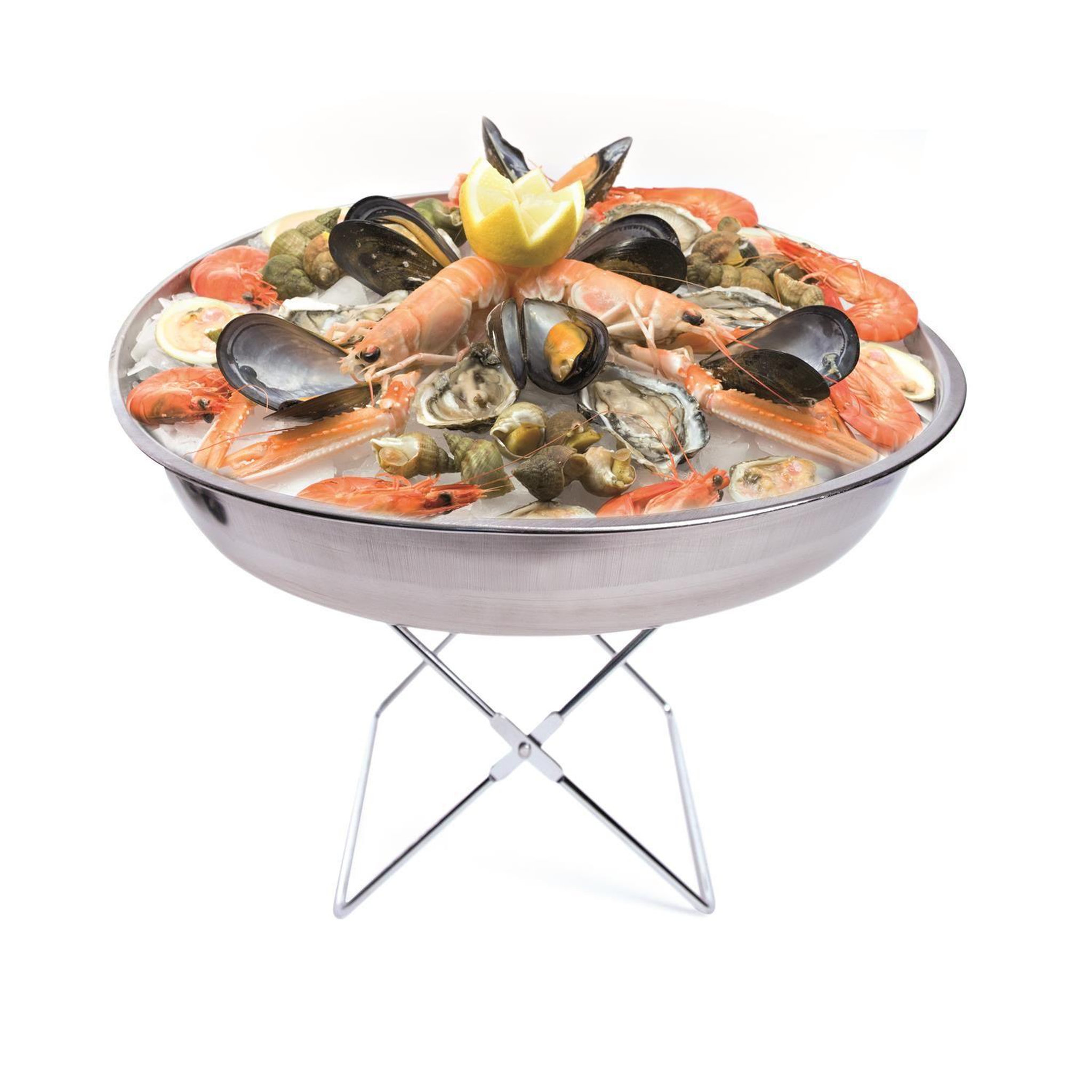 Voir la diapositive 2 : The Home Deco Factory Plateau à fruits de mer avec support et couteau à huitres