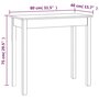 Voir la diapositive 6 : VIDAXL Table console Blanc 80x40x75 cm Bois massif de pin