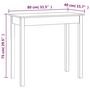 Voir la diapositive 6 : VIDAXL Table console Blanc 80x40x75 cm Bois massif de pin