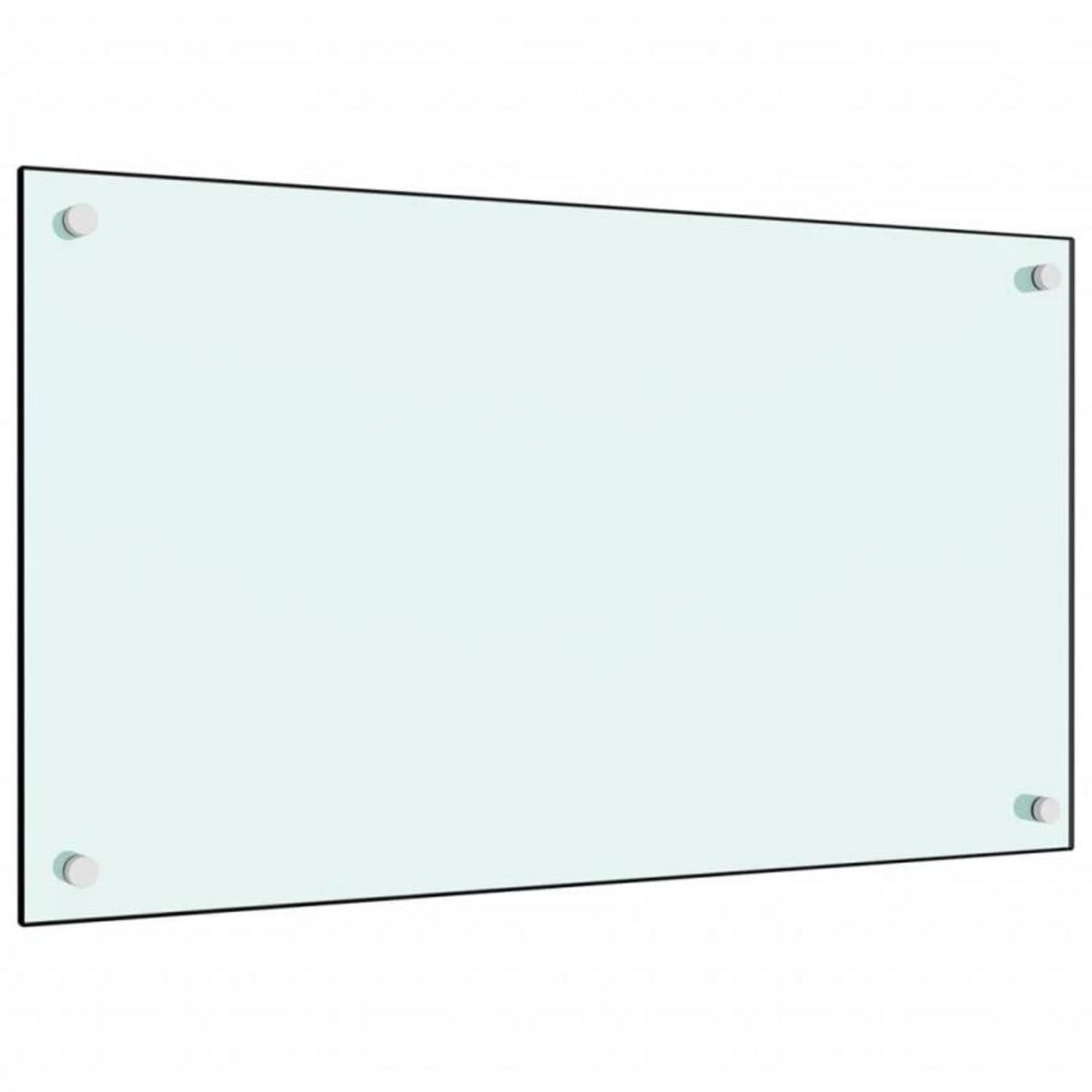 VIDAXL Dosserets de cuisine 2 pcs blanc 70x40 cm verre trempé