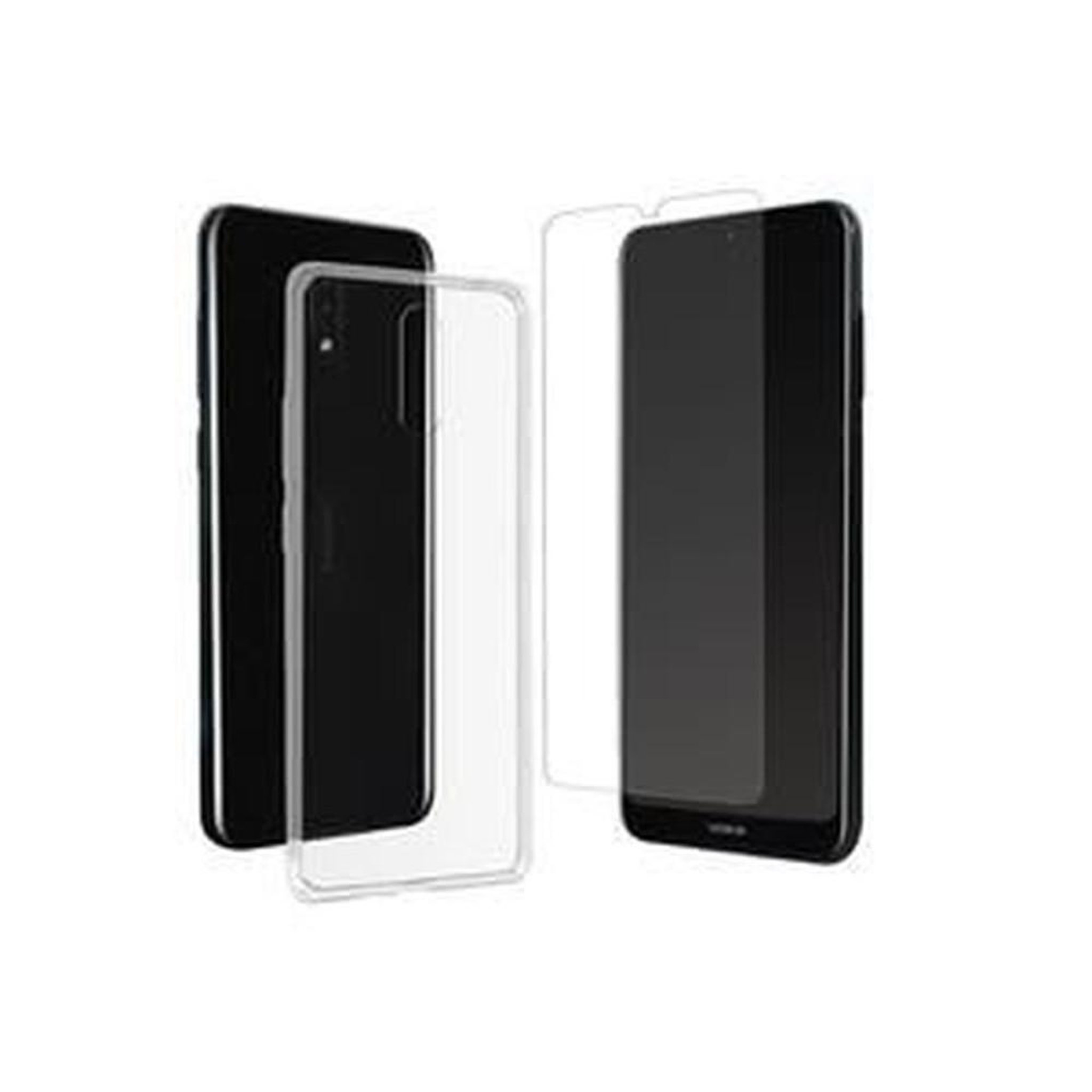Muvit Pack de protection Nokia 2.3 : coque souple silicone transparente et protection écran en verre trempé