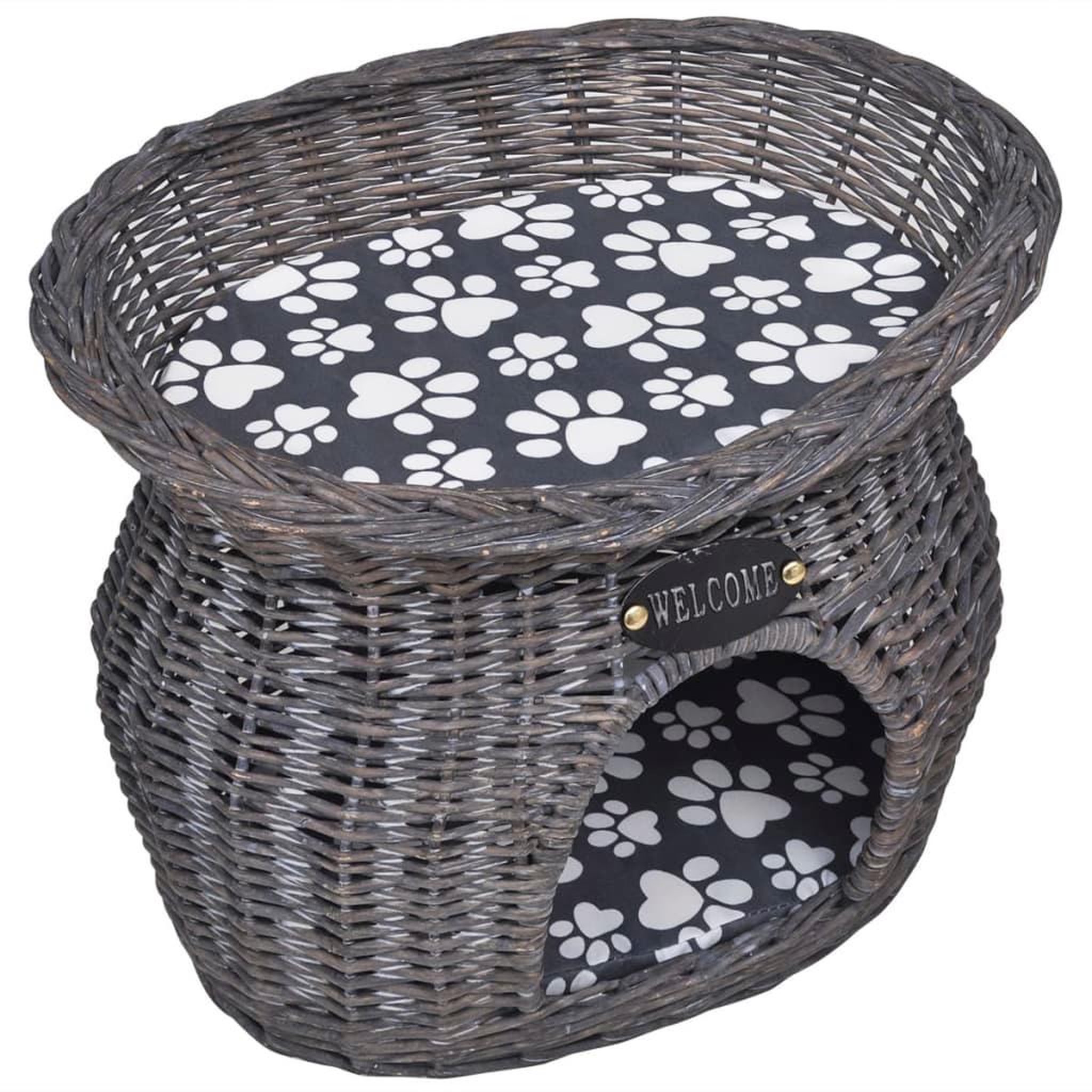 Voir la diapositive 1 : VIDAXL Arbre/maison a chat avec coussin Saule