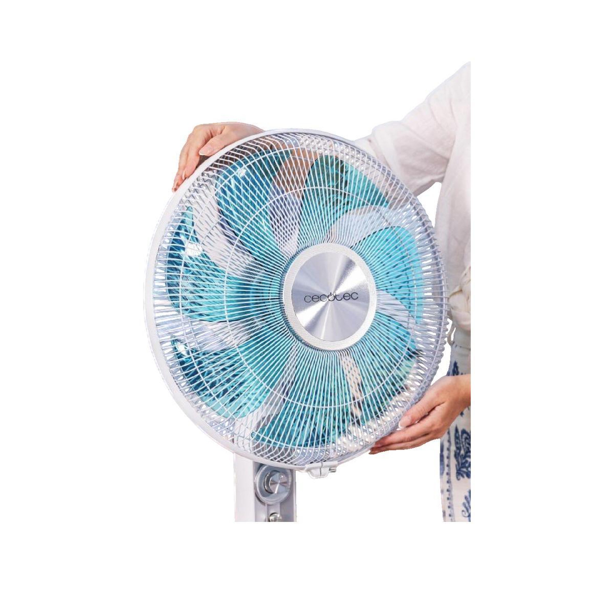Voir la diapositive 3 : CECOTEC Ventilateur sur pied Cecotec EnergySilence 610 Max Flow bleu