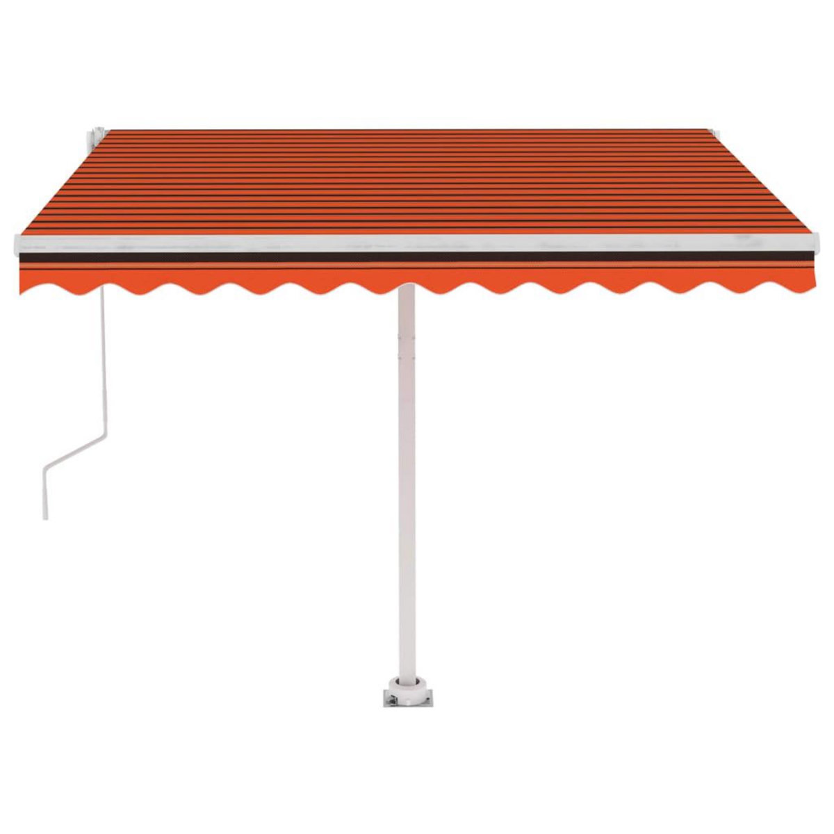 VIDAXL Auvent automatique capteur de vent/LED 350x250 cm Orange/marron
