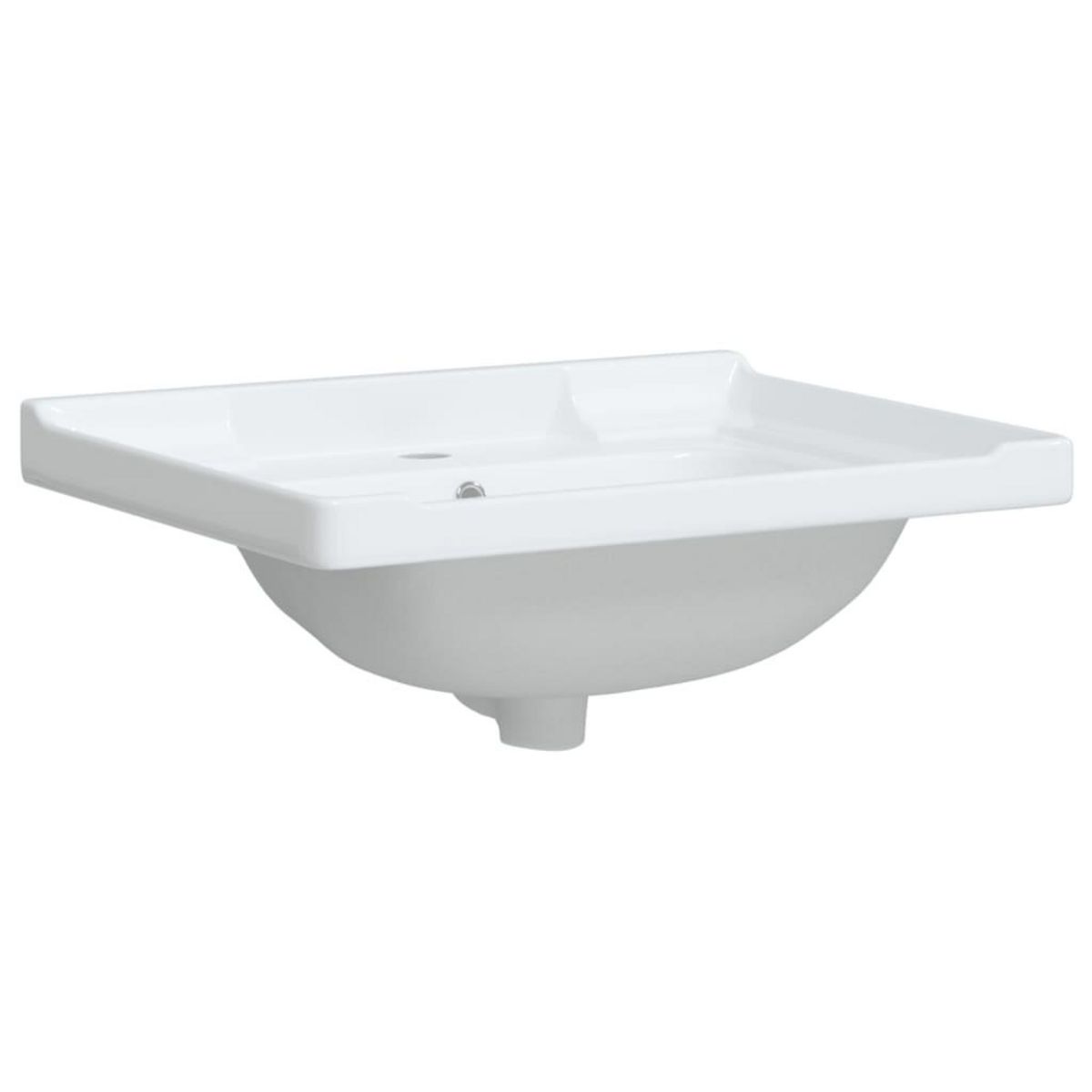VIDAXL Evier de salle de bain blanc 61x48x23cm rectangulaire ceramique
