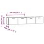 Voir la diapositive 6 : VIDAXL Armoires murales 2 pcs Blanc 100x36,5x35 cm Bois d'ingenierie