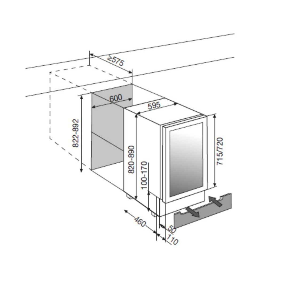 Airlux Cave à vin de service 54 bouteilles - arcav54
