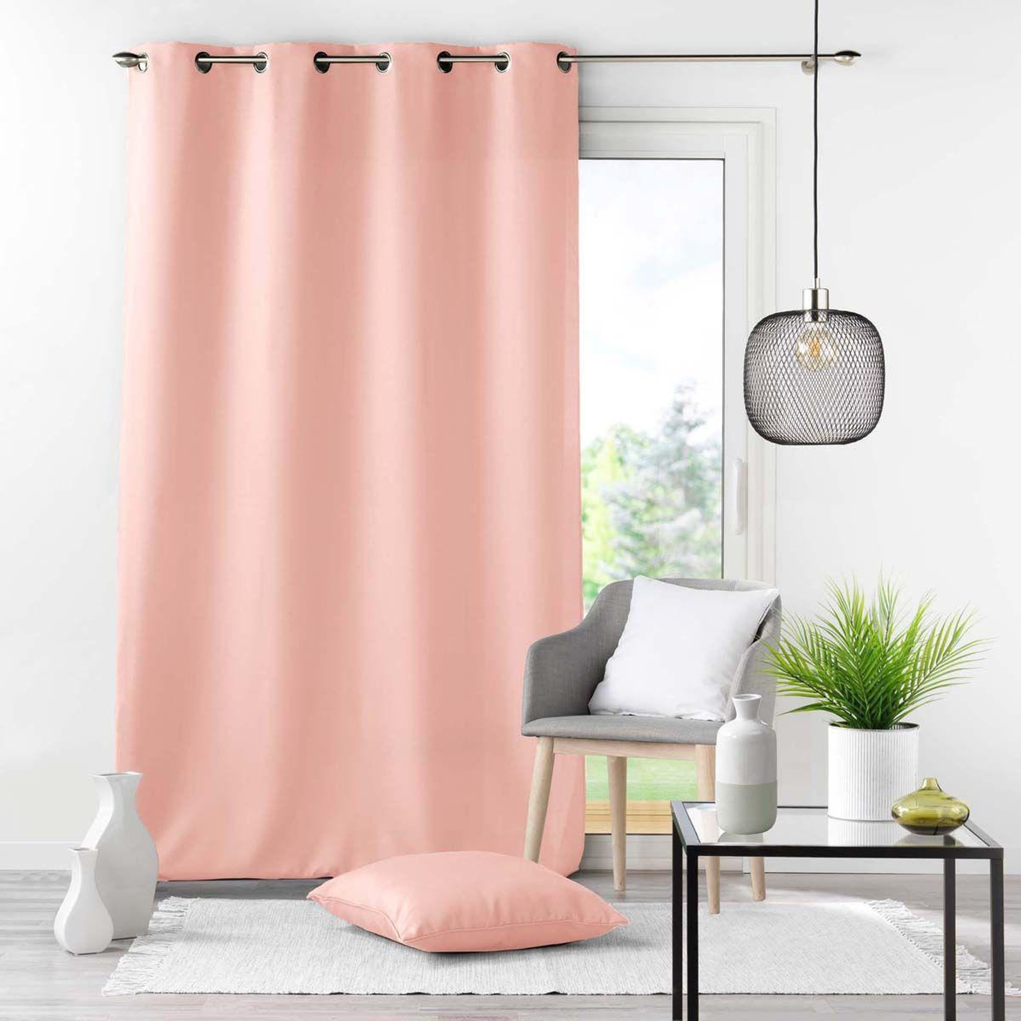 Voir la diapositive 2 : Douceur d'Intérieur Coussin déco  essentiel  40x40cm rose poudré