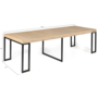 Voir la diapositive 6 : ID MARKET Table console extensible TORONTO 14 personnes 300 cm design industriel