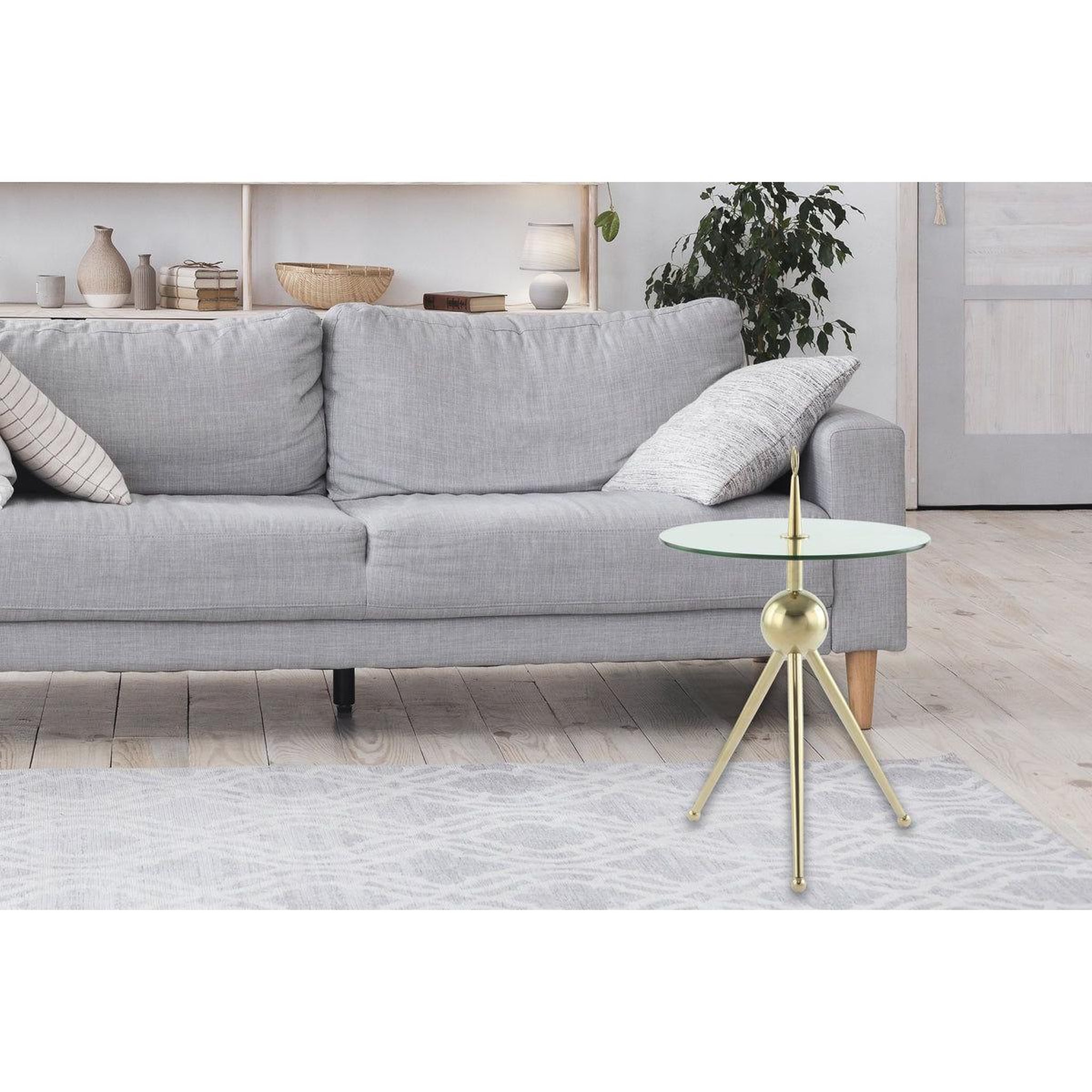 Voir la diapositive 4 : Paris Prix Table d'Appoint Design  Rodriga  53cm Or