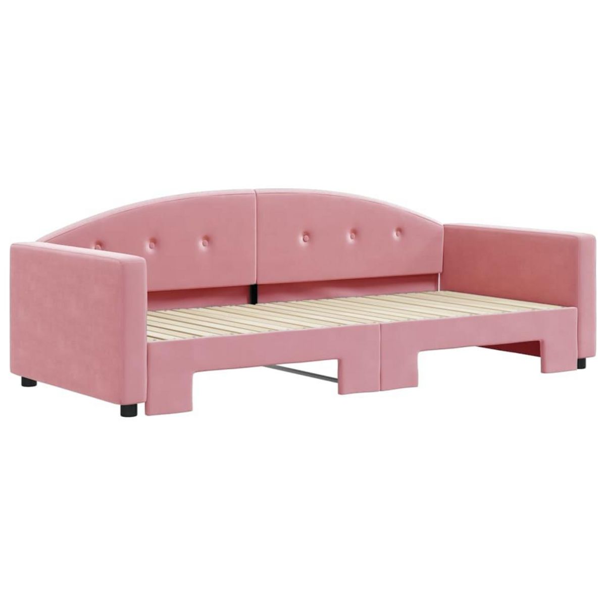 VIDAXL Lit de jour avec gigogne sans matelas rose 90x200 cm