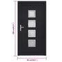 Voir la diapositive 6 : VIDAXL Porte d'entree anthracite 98x208 cm PVC