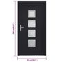 Voir la diapositive 6 : VIDAXL Porte d'entree anthracite 98x208 cm PVC