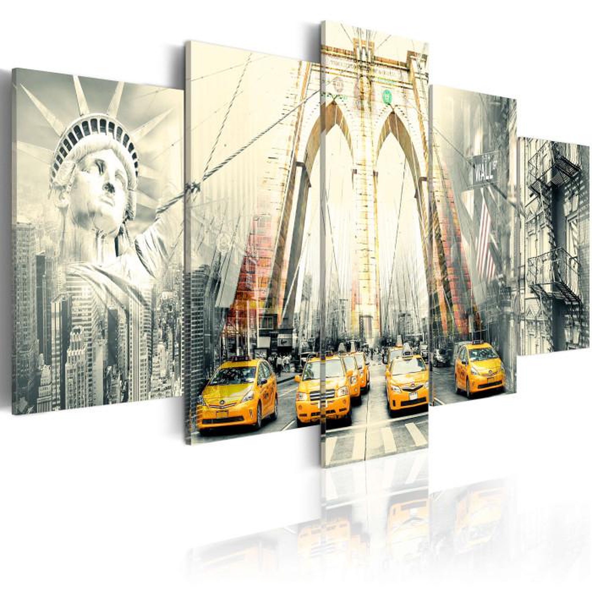 Paris Prix Tableau Imprimé  Métropole Américaine. Coloris disponibles : Multicolore
