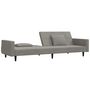 Voir la diapositive 5 : VIDAXL Canape-lit a 2 places avec deux oreillers Gris clair Velours
