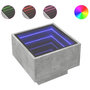 Voir la diapositive 2 : VIDAXL Table d'appoint et LED gris beton 40x40x30 cm bois d'ingenierie
