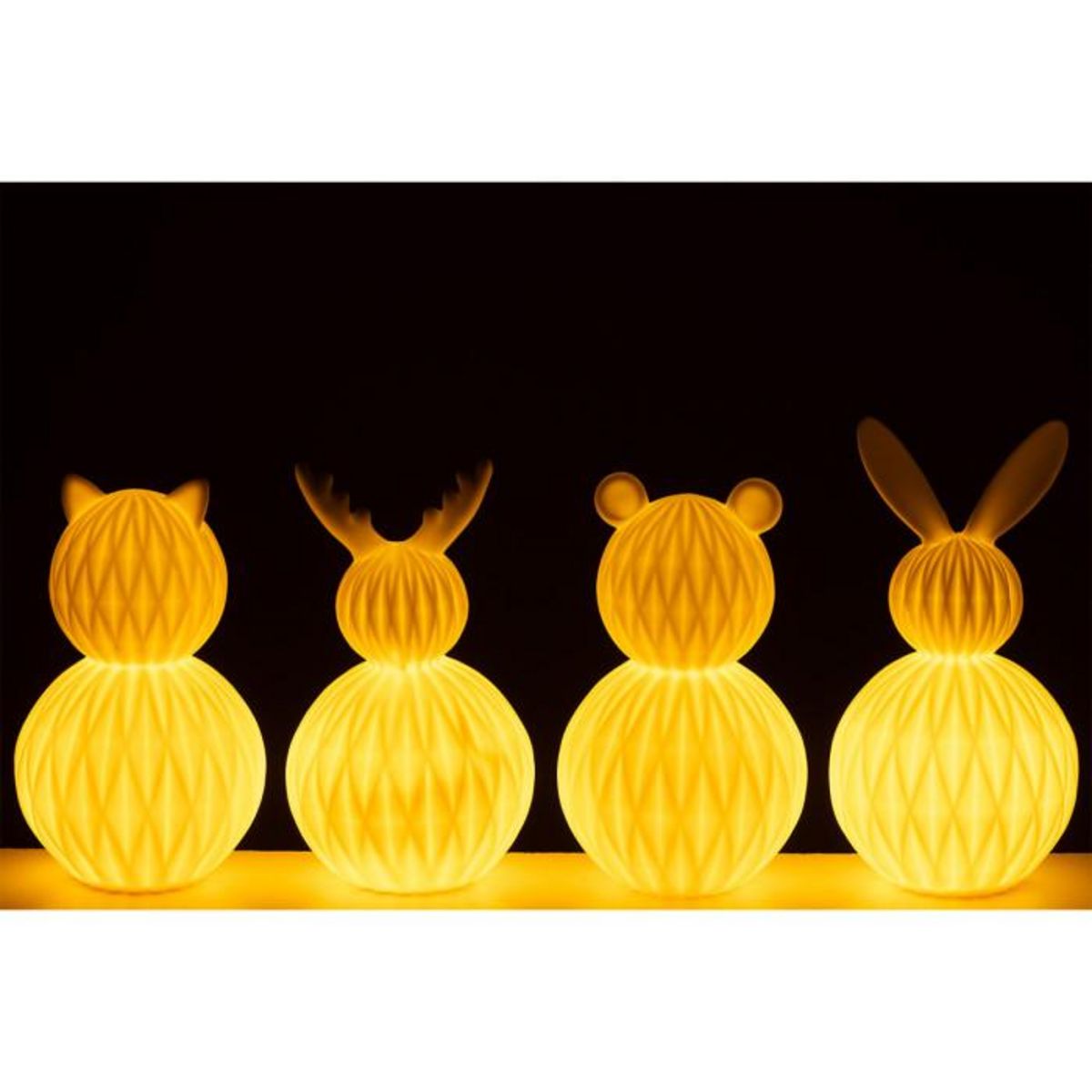 Paris Prix Lampe à Poser LED en Porcelaine  Renne  23cm Blanc