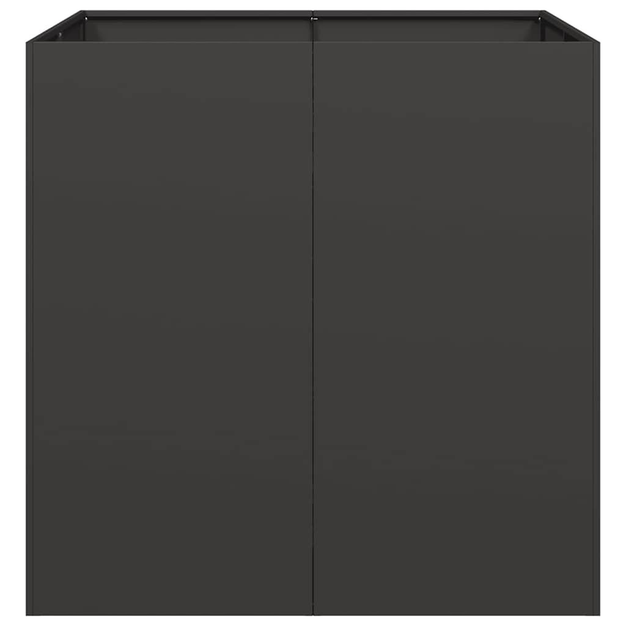 Voir la diapositive 4 : VIDAXL Jardiniere noir 80x80x80 cm acier