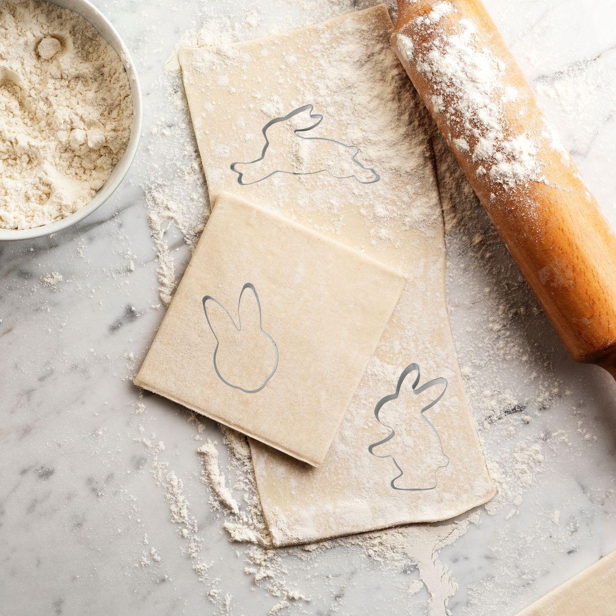 Voir la diapositive 2 : ZENKER Set de 5 emporte-pièces  en forme de lapin de pâques zenker pâques