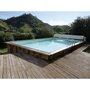 Voir la diapositive 1 : Ubbink Piscine bois Linéa 6,50 x 3,50 x 1,40 m - Liner gris - Ubbink