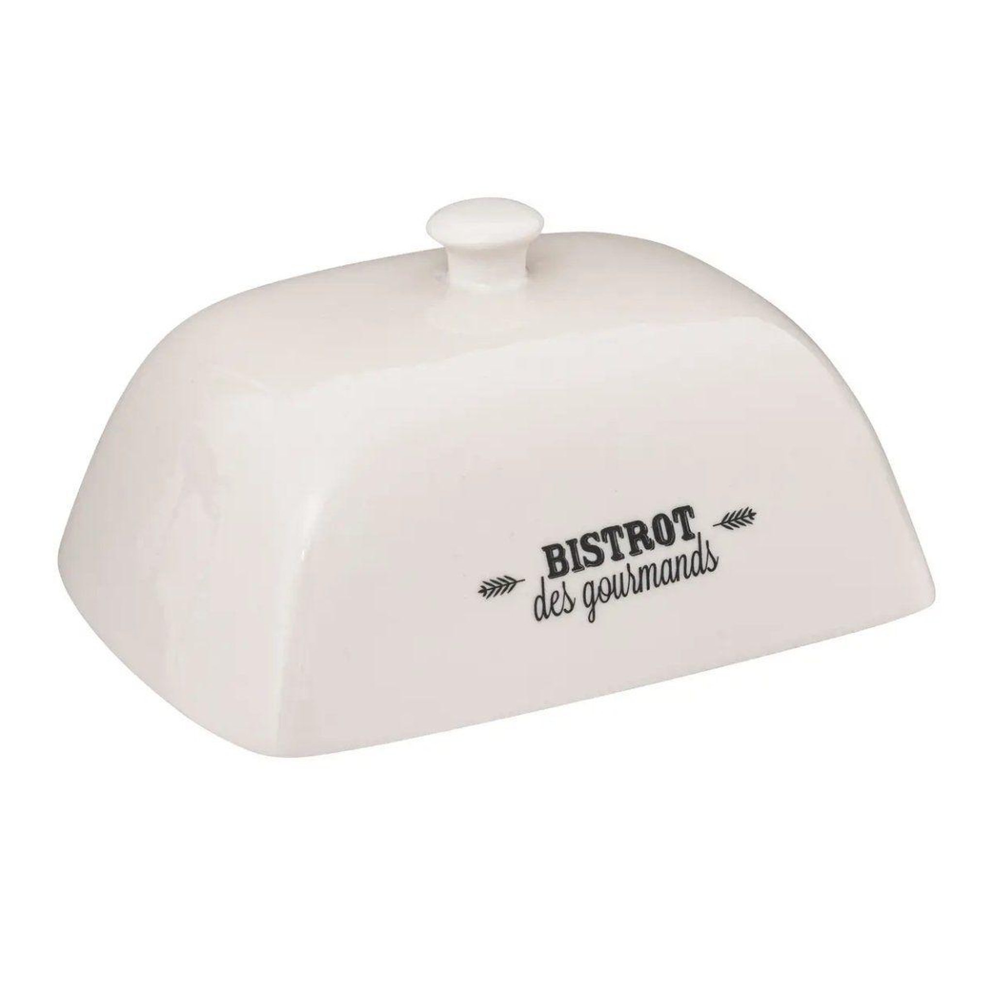 Voir la diapositive 3 : SECRET DE GOURMET Beurrier en Porcelaine  Bistrot  19cm Blanc