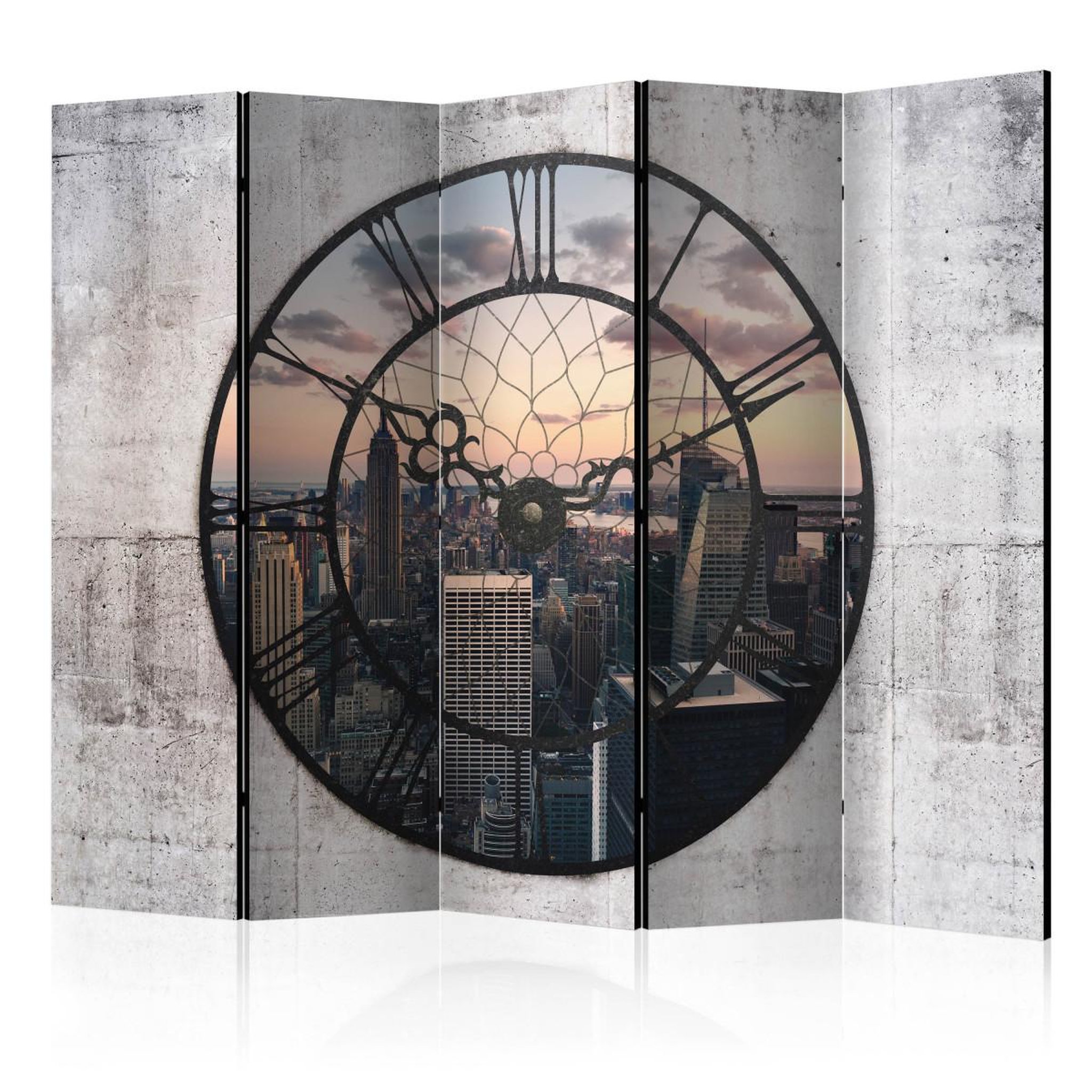 Paris Prix Paravent 5 volets  nyc time zone  172x225cm