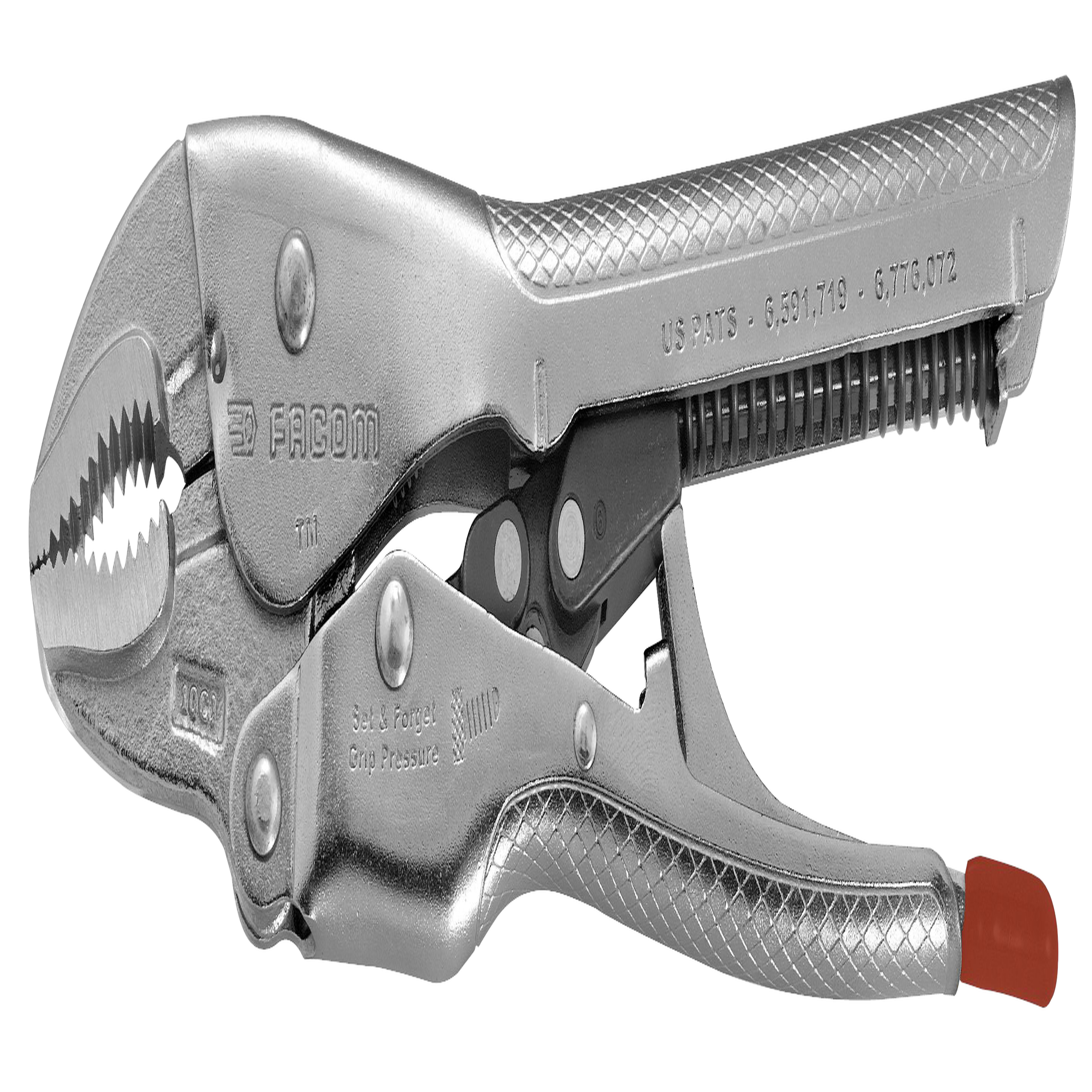 FACOM Pince-étau automatiques bec coudé multi-usage 10mm