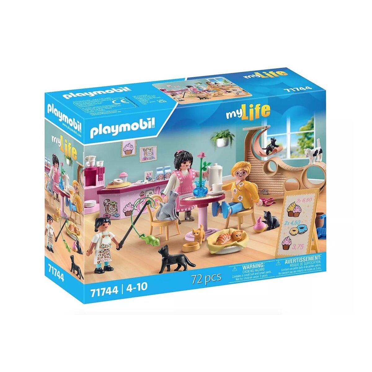 PLAYMOBIL 71744 Bar à chats avec 6 chats et 3 personnages