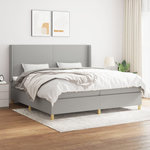 VIDAXL Sommier a lattes de lit avec matelas Gris clair 200x200cm Tissu