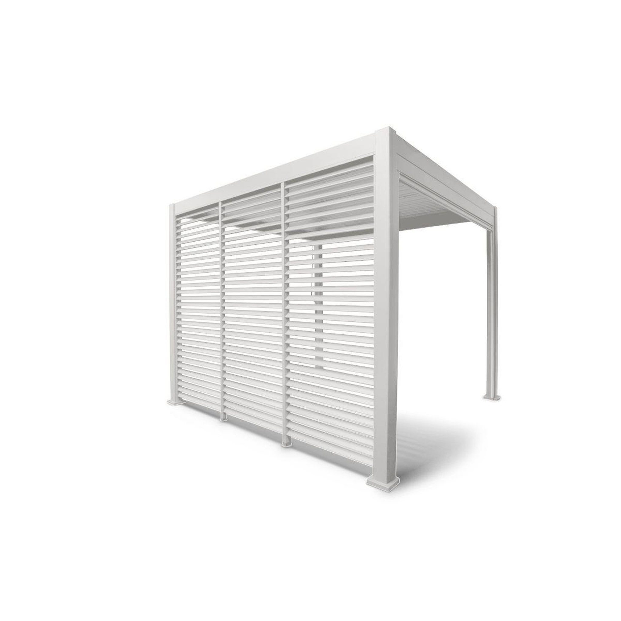 Voir la diapositive 3 : OMBREA Panneau brise-vue 1,2m blanc Aluminium pour pergola bioclimatique OMBREA®
