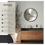 Voir la diapositive 2 : tectake Miroir mural rond Ø 50 cm noir