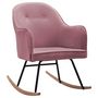 Voir la diapositive 2 : VIDAXL Chaise a bascule Rose Velours