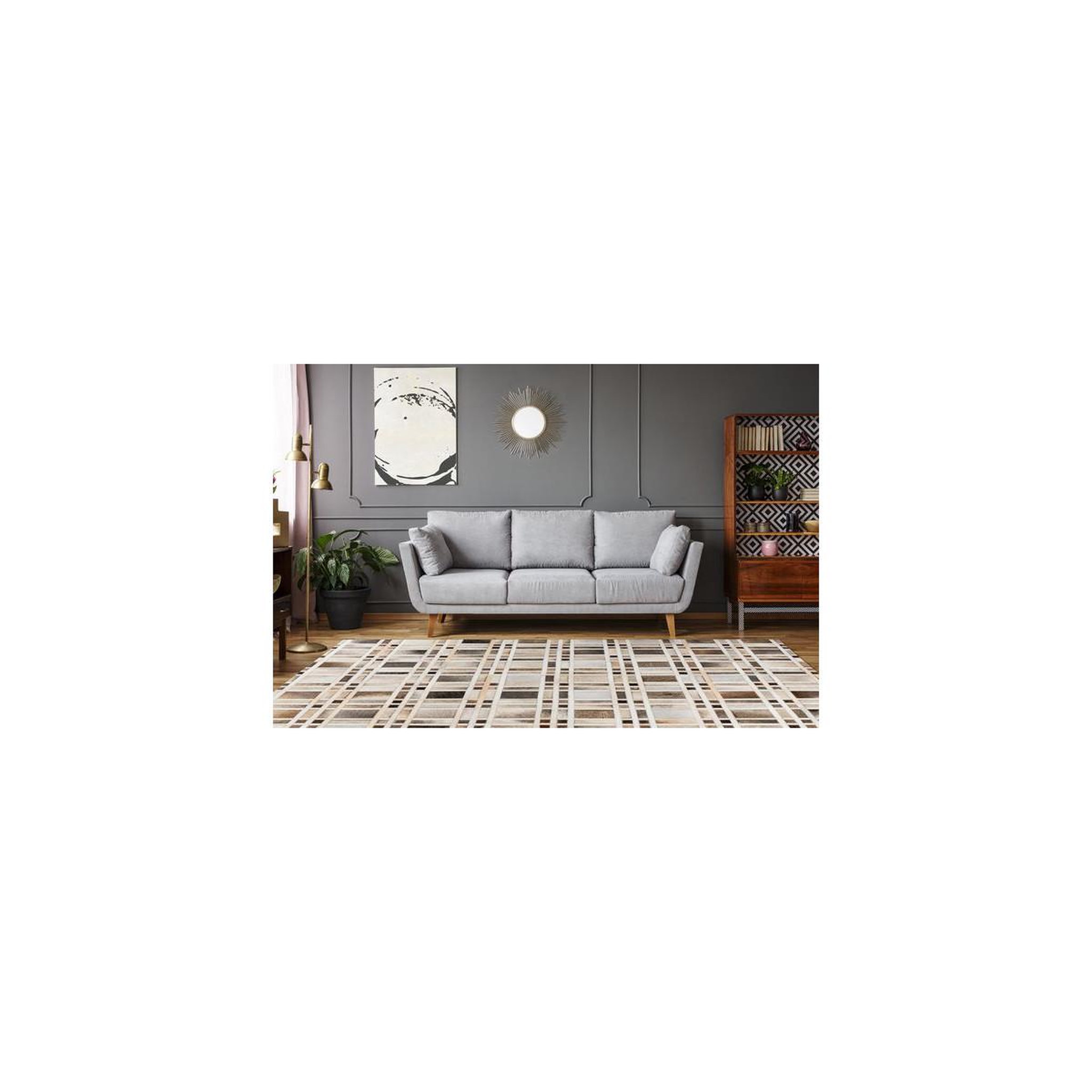 Voir la diapositive 5 : Paris Prix Tapis fait main en cuir  lavin ii  gris